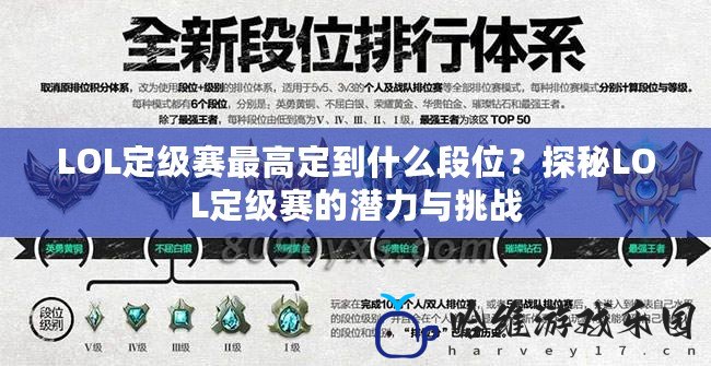 LOL定級(jí)賽最高定到什么段位？探秘LOL定級(jí)賽的潛力與挑戰(zhàn)