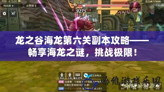 龍之谷海龍第六關副本攻略——暢享海龍之謎，挑戰極限！