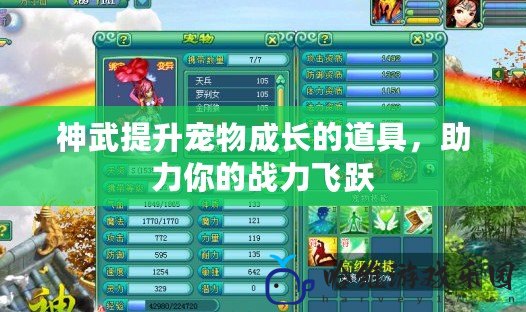 神武提升寵物成長的道具，助力你的戰力飛躍