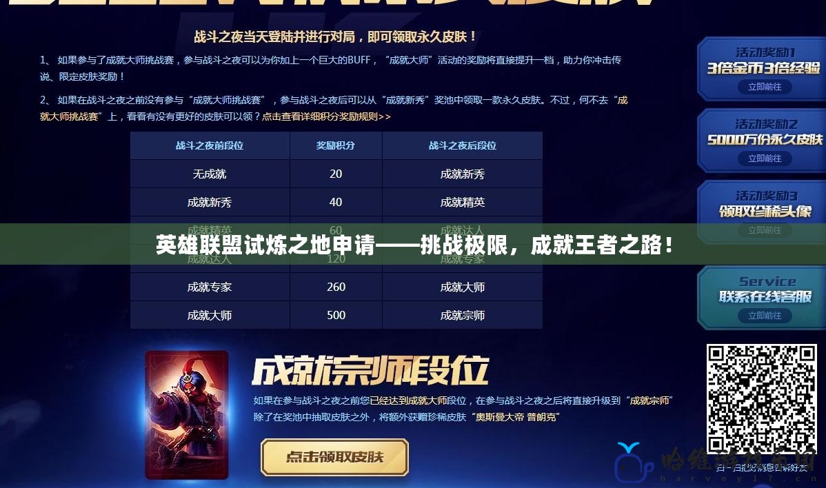 英雄聯(lián)盟試煉之地申請——挑戰(zhàn)極限，成就王者之路！