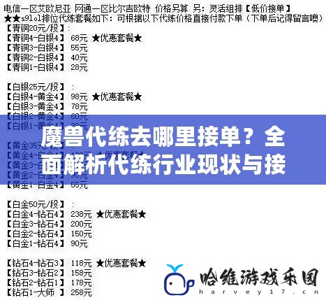 魔獸代練去哪里接單？全面解析代練行業(yè)現(xiàn)狀與接單途徑