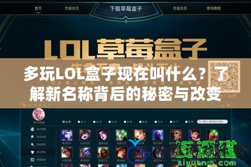 多玩LOL盒子現在叫什么？了解新名稱背后的秘密與改變
