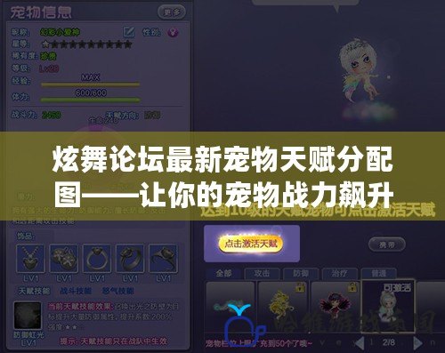 炫舞論壇最新寵物天賦分配圖——讓你的寵物戰力飆升！