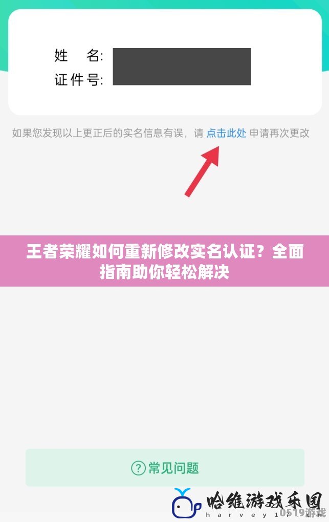 王者榮耀如何重新修改實(shí)名認(rèn)證？全面指南助你輕松解決