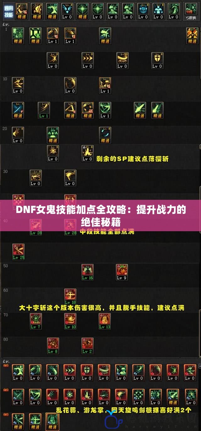 DNF女鬼技能加點全攻略：提升戰(zhàn)力的絕佳秘籍
