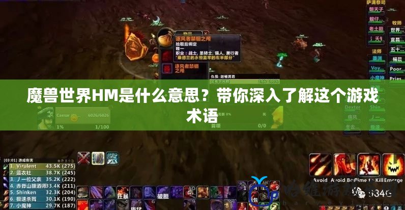 魔獸世界HM是什么意思？帶你深入了解這個游戲術(shù)語