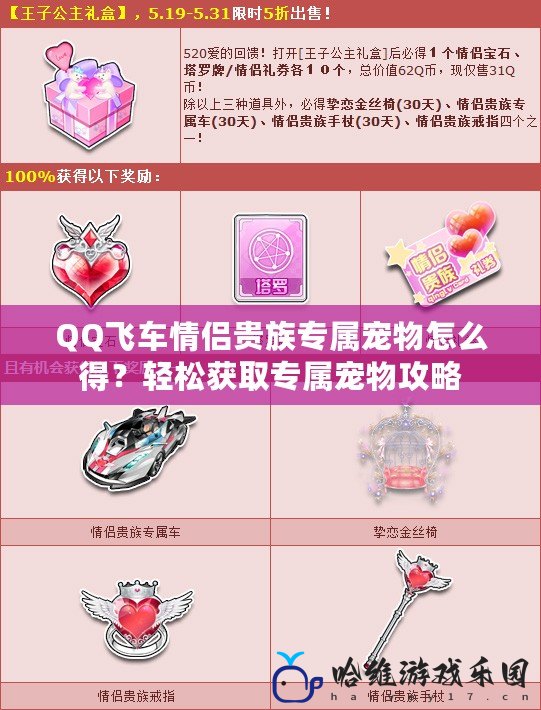 QQ飛車情侶貴族專屬寵物怎么得？輕松獲取專屬寵物攻略