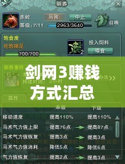 劍網(wǎng)3賺錢(qián)方式匯總：劍網(wǎng)3怎么賺錢(qián)才是最輕松的？
