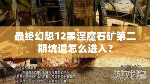 最終幻想12黑涅魔石礦第二期坑道怎么進入？