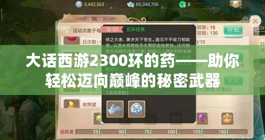 大話西游2300環的藥——助你輕松邁向巔峰的秘密武器