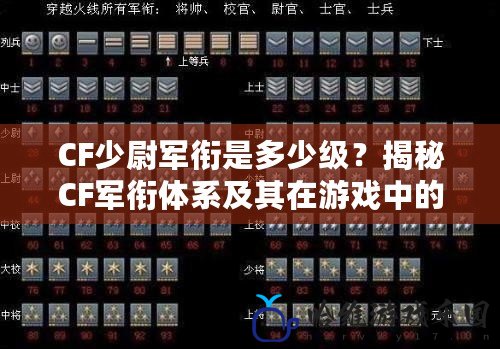 CF少尉軍銜是多少級？揭秘CF軍銜體系及其在游戲中的重要性