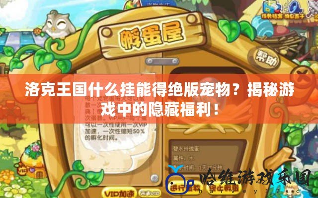 洛克王國什么掛能得絕版寵物？揭秘游戲中的隱藏福利！