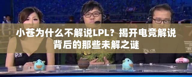 小蒼為什么不解說LPL？揭開電競解說背后的那些未解之謎