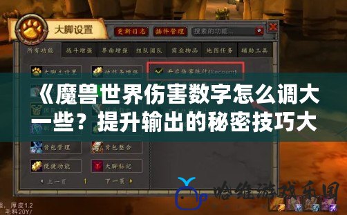 《魔獸世界傷害數(shù)字怎么調(diào)大一些？提升輸出的秘密技巧大揭秘》