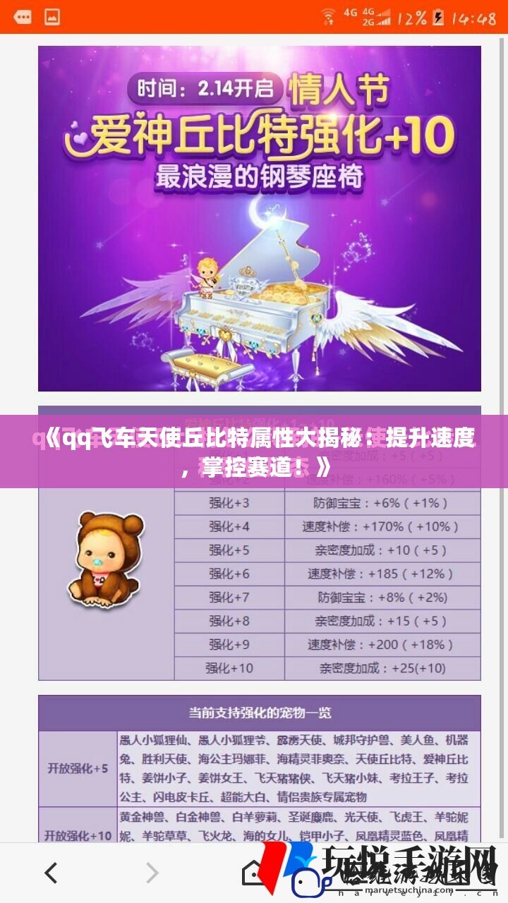 《qq飛車天使丘比特屬性大揭秘：提升速度，掌控賽道！》
