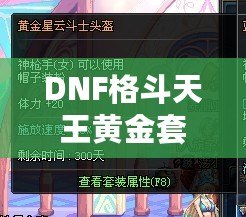 DNF格斗天王黃金套永久，開啟你的戰(zhàn)斗新紀(jì)元