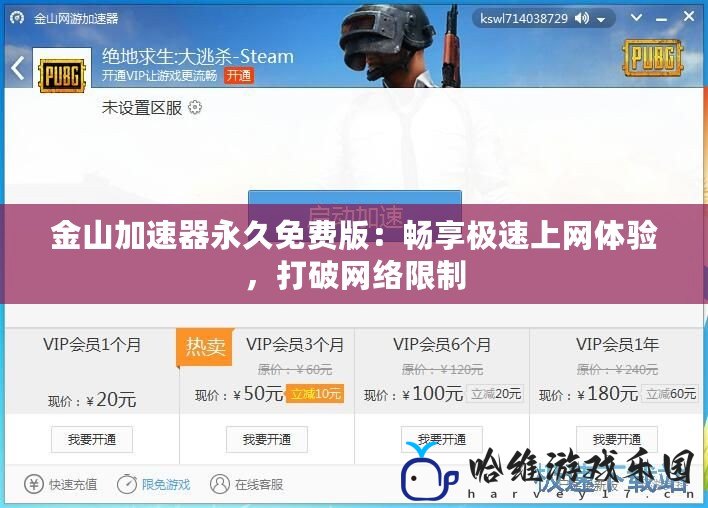 金山加速器永久免費版：暢享極速上網體驗，打破網絡限制